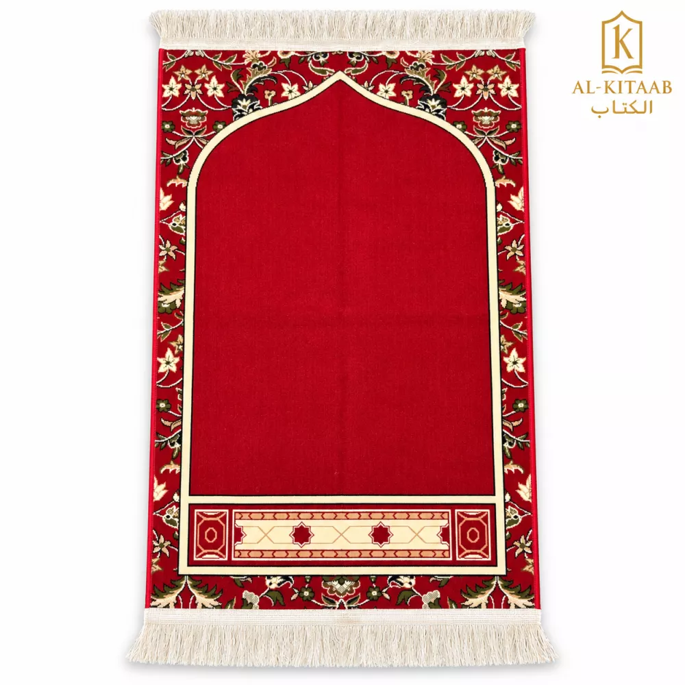 Tapis de prière Médine rouge à mihrab – Mada